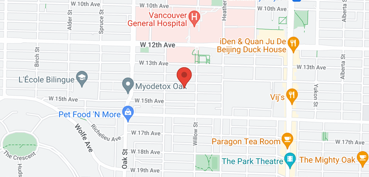 map of 103 828 W 14TH AVENUE